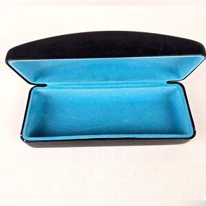 TED BAKER London Black Teal Hard Shell Sunglasses Eyeglasses Case EUC
